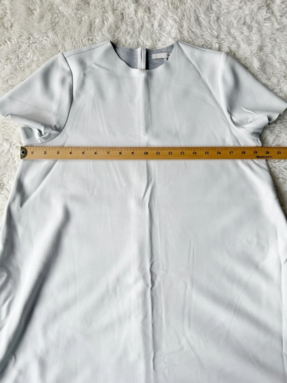 Oak + Fort Woman White A-Line relax Fit Swing Dress XS Minimal Classic Preppy - Picture 5 of 9